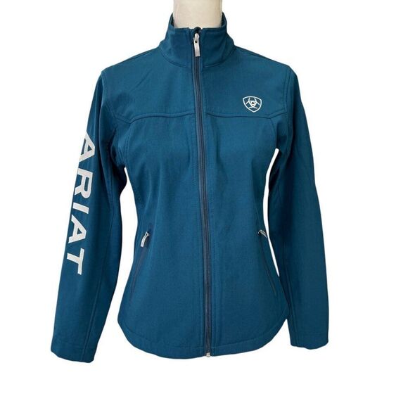 Ariat New Team Micro Fleece Lined Softshell Jacket Water Resistant Teal Size Med - Picture 1 of 11